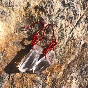 Clear Quartz Dangle Earrings